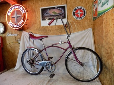 1960s SEARS SPYDER 24 5-SPEED STIK MUSCLE BIKE VINTAGE ELIMINATOR MURRAY  PURPLE!