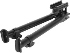 Bipod Adjustable 7" to 10" Quick Detach Picatinny Rail Black Aim Sports