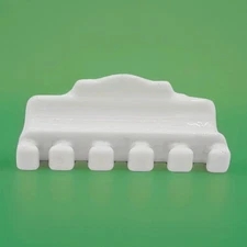 Antique Vintage Porcelain Wall Mount Bathroom Toothbrush/Paste Holder 5 Slots
