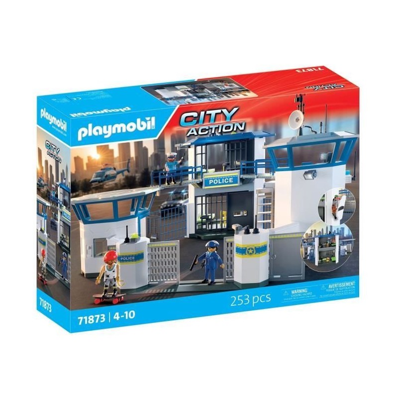 Centre de commandement de la police Playmobil 71873 City Action avec figurines