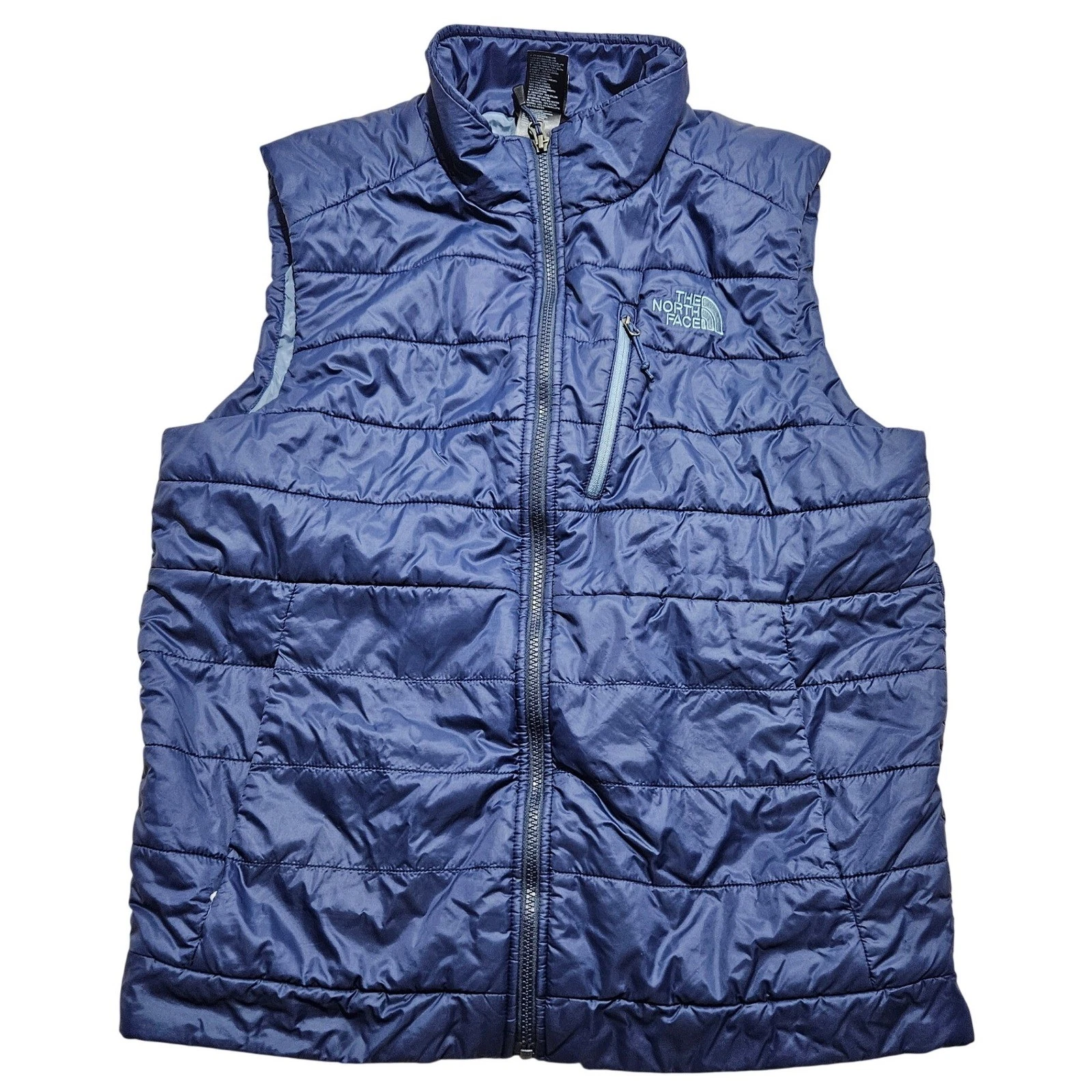 The North Face Mens Puffer Vest Navy Blue Quilted Full Zip CHU3 Size M *
Opens in a new window or ta