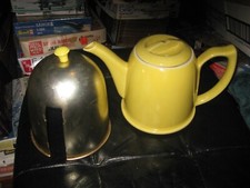 Hall Teapot Canary Yellow With Metal Warming Insulated Cozy Cover Made In USA