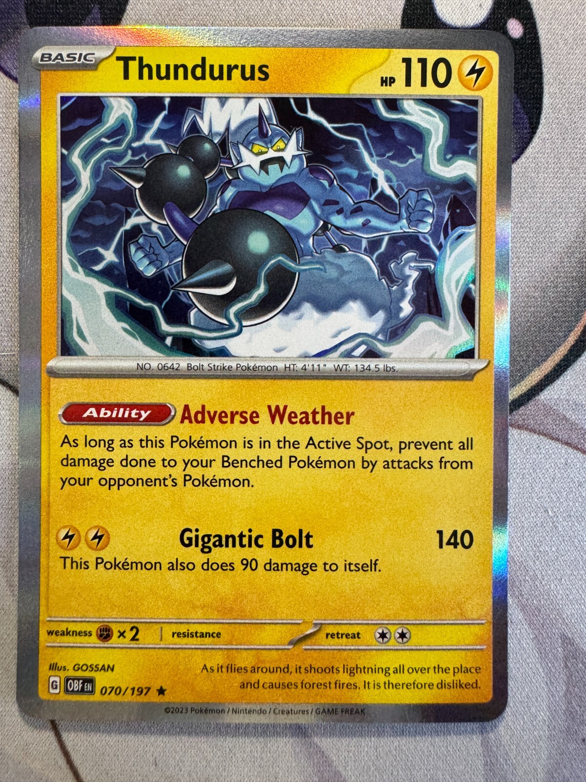 Thundurus Holo English Pokemon TCG BKAY588