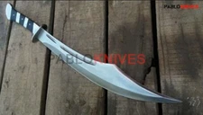 17" Hand Forged Carbon Steel Hunting Big Bowie Full Tang Knife Micarta Handle