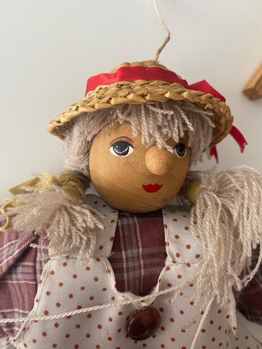 Vintage 90’s Wooden Handmade Marionette String Puppet 30cm - Picture 6 of 11
