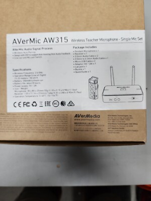 AVerMedia wireless microphone AW315S for classroom, teaching, presenting