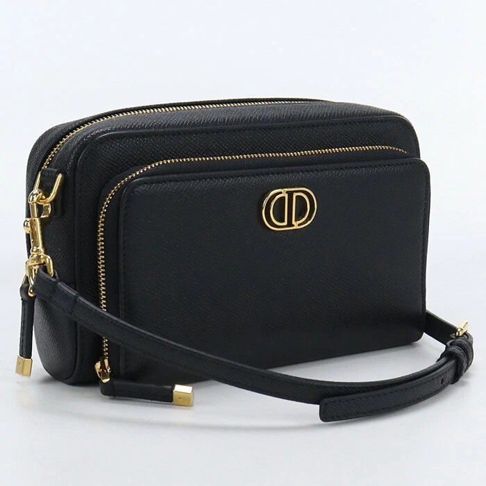 Christian Dior S7431UBAE 900U Sac à bandoulière carreaux double poche cuir de veau femme