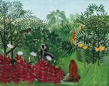 Tropical Forest with Monkeys By Henri Rousseau Quality Print - Frame Me