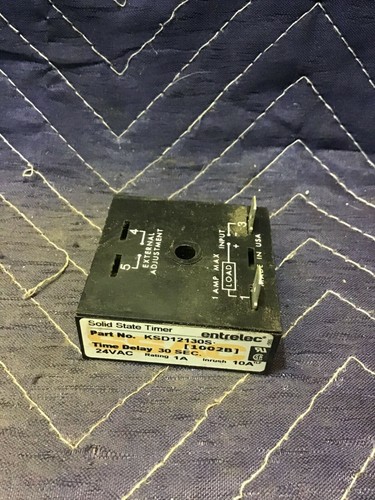 Entrelec KSD12130S Solid State Timer Black 1 Amp 24VAC TD 30Sec - Used - Picture 1 of 6