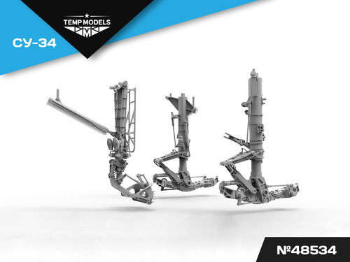 ENGRANAJE DE ATERRIZAJE Sukhoi SU-34 1/72 MODELOS TEMP 12K 3D impreso escala piezas 72534 - Imagen 4 de 8