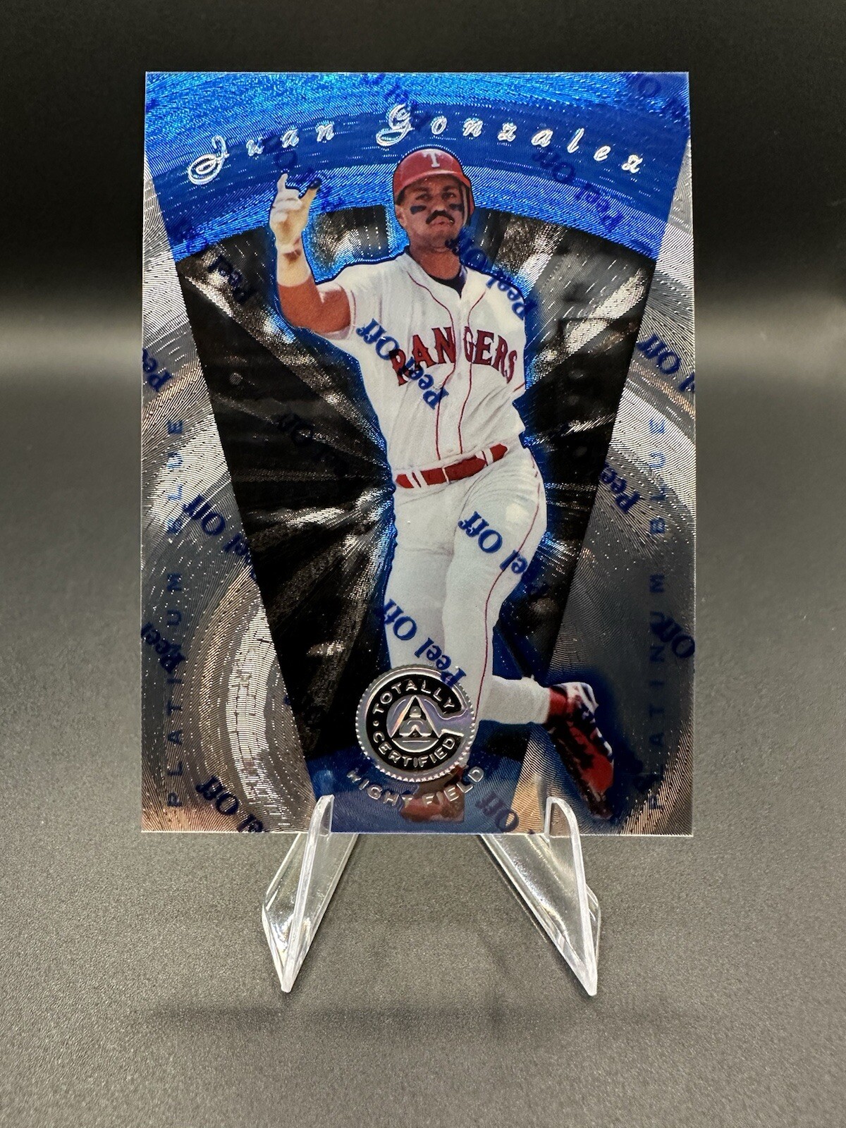 1997 Pinnacle Totally Certified - Platinum Blue #69 Juan González /1999