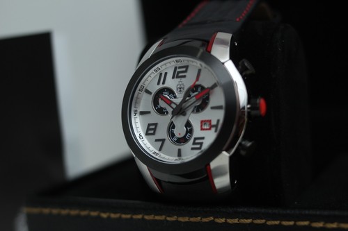 Burgmeister Johannesburg Luxury Gents Chronograph Black Leather Watch BM701-112A - Picture 5 of 8