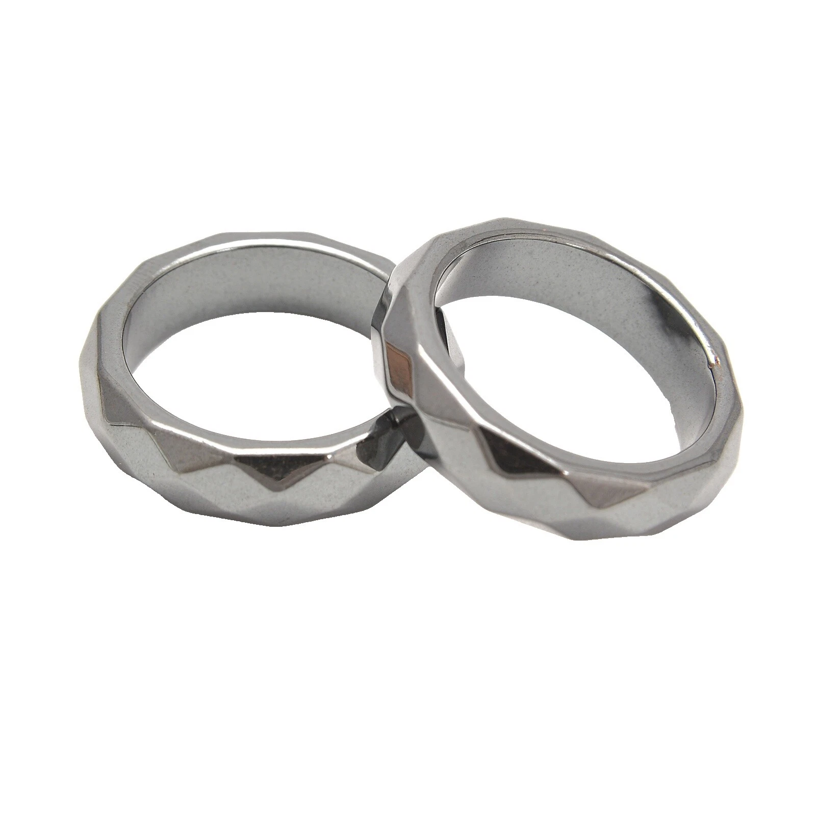 Anillos de moda banda natural Hematites