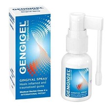 GENGIGEL Hyaluronic Acid Gingival Spray 20ml - Heals Inflamed Traumatised Gums