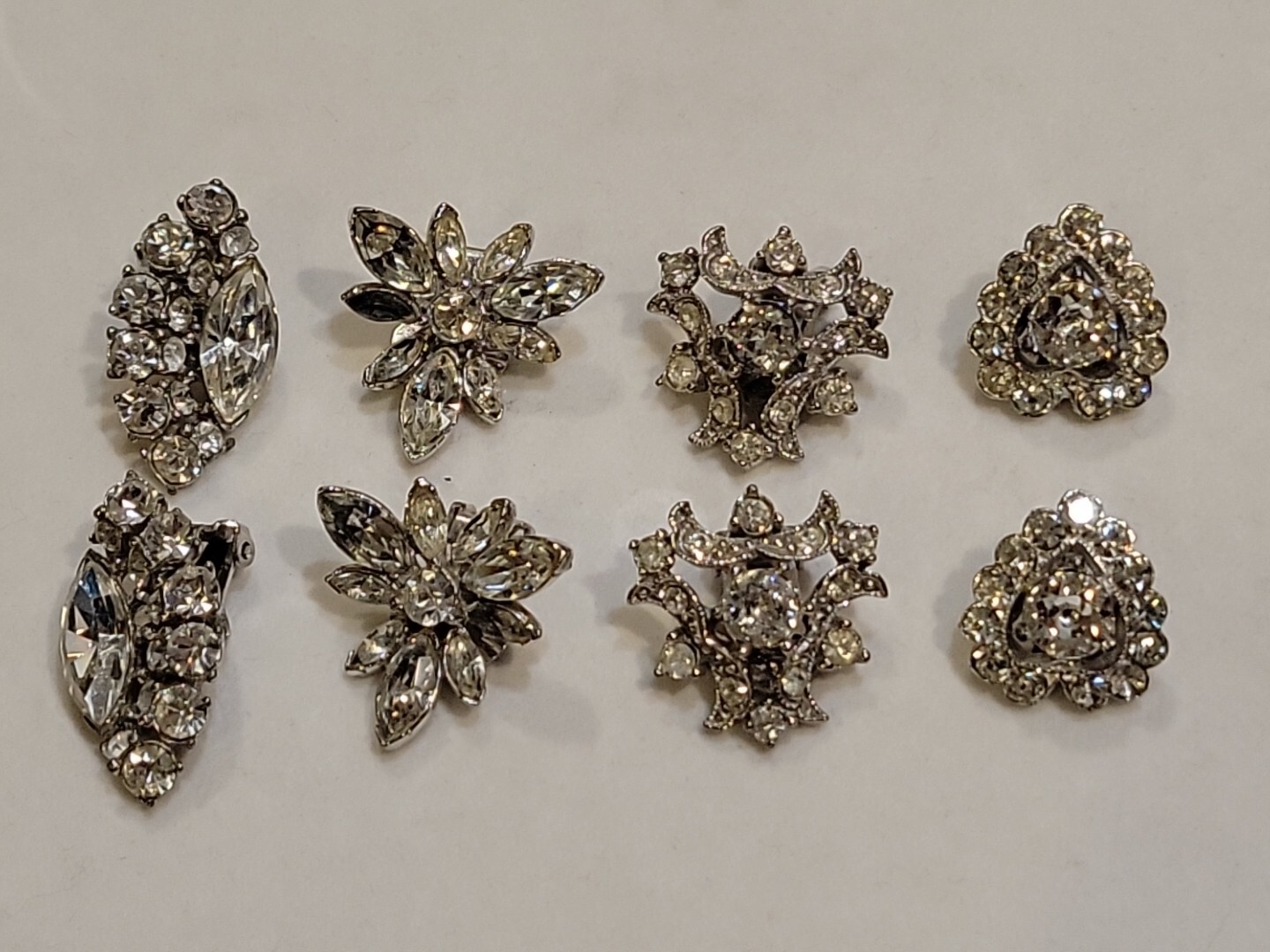 Bogoff Rhinestone Bogoff Clip Earrings Earrings Rhinestone Signed - Main Image