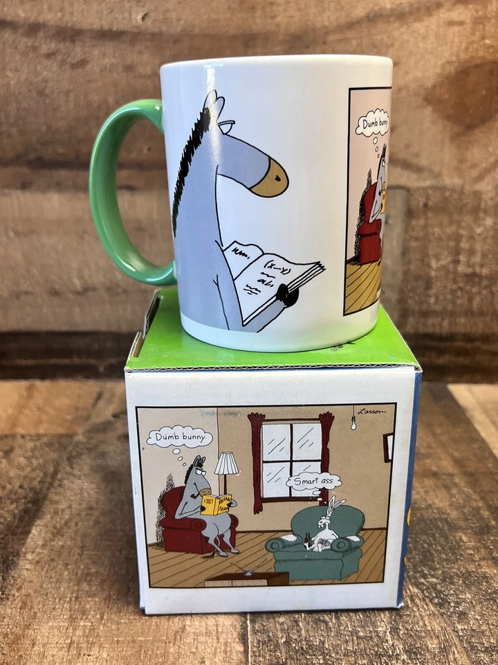 The Far Side By Gary Larson Coffee Mug Oz Dumb Bunny Smart Ass 1992 New - Image 3 of 4