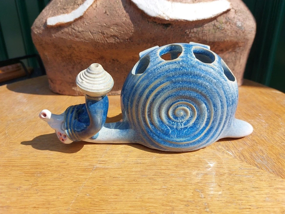 Alexis Kostanda Céramique Pique Fleurs Escargot Céramique Vallauris 1999 - Photo 3/4