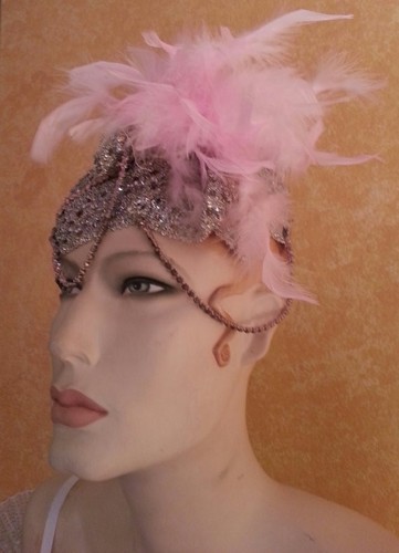 Grecian Garden Goddess Ethereal Pink & White Beaded Wreath Halo Bridal Headpiece - 第 10/10 張圖片