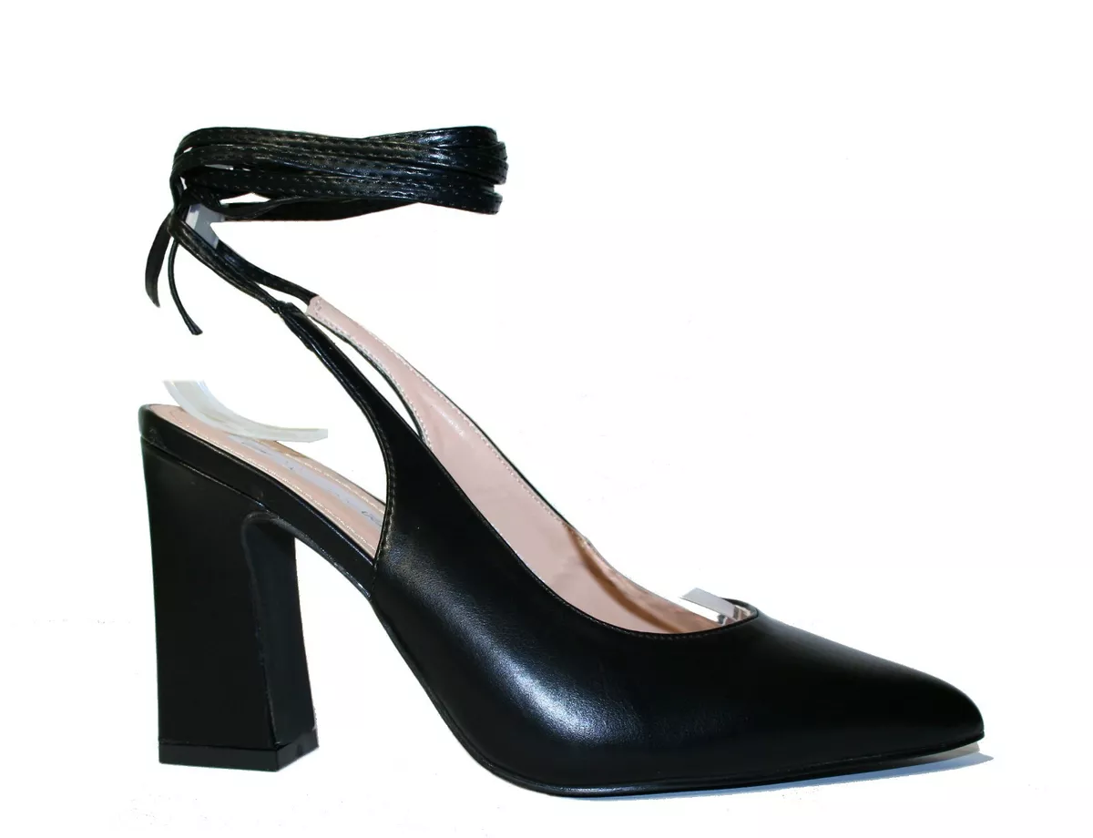 Scarpe a punta shop con tacco grosso