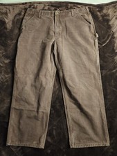 Carhartt Canvas Carpenter Pants Mens Size 40x29 Dungaree Brown Workwear B11 DKB