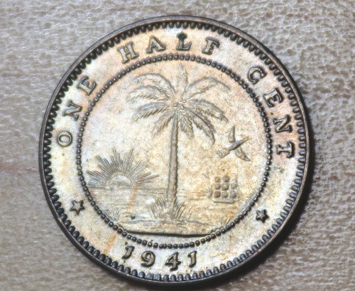 1941 Liberia 1/2 Cent Elefant - Bild 3 von 8