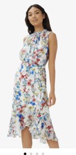 ADRIANNA PAPELL  DRESS/NEW WITH TAG/RETAIL$149/SIZE 8/HIGH/LOW/CHIFFON