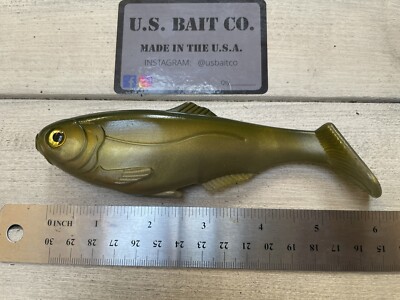 Weedless Swimbait 6  Color Green Back Shiner Lot Of 1 Bait