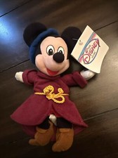 The Disney Store Sorcerer Mickey Fantasia 8" Mini Bean Bag Plush NWT