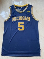 Men's Retro Jalen Rose #5 Michigan Basketball Jersey Stitched