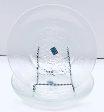 4 Duralex France Les Verreries Saint Gobain DRX4 Christmas Luncheon Plate Set