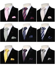 Boys Striped Ties Kids Formal Children Party Prom Wedding Ties with Hanky