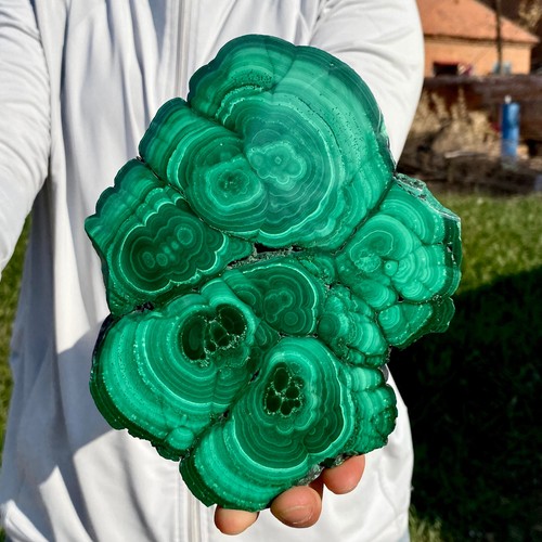 4.01LB A Pair Natural Green Malachite Crystal Flaky Pattern Ore Specimen Quartz - 第 4/12 張圖片