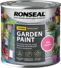 RONSEAL GARDEN PAINT FOR EXTERIOR WOOD METAL STONE BRICK SHEDS ALL COLOURS NEW