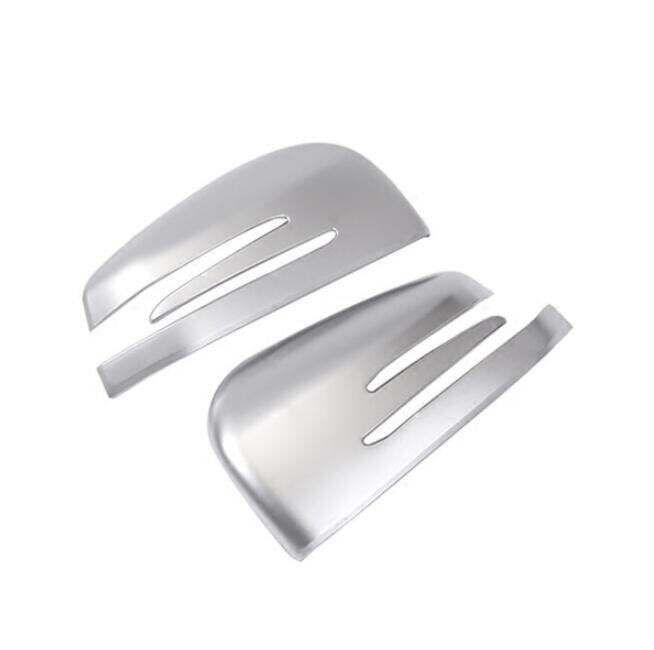 ABS Matt Silver Rear View Side Door Mirror Cover For Benz C-Class W204 2010-2014