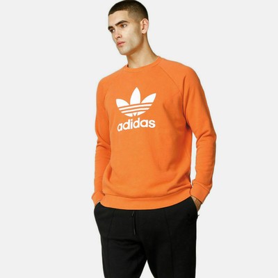 orange adidas crew neck