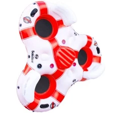 Super Chill Inflatable River Raft Float Tube 3 Person With Cupholders, Cooler...