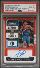 PSA 10 2023 CONTENDERS #143 DERECK LIVELY II AUTO-PREM EDITION-RED FOTL /5 (RC)