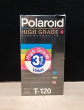 New Sealed 3 Pack Polaroid Blank VHS Videocassette Tapes High Grade T-120