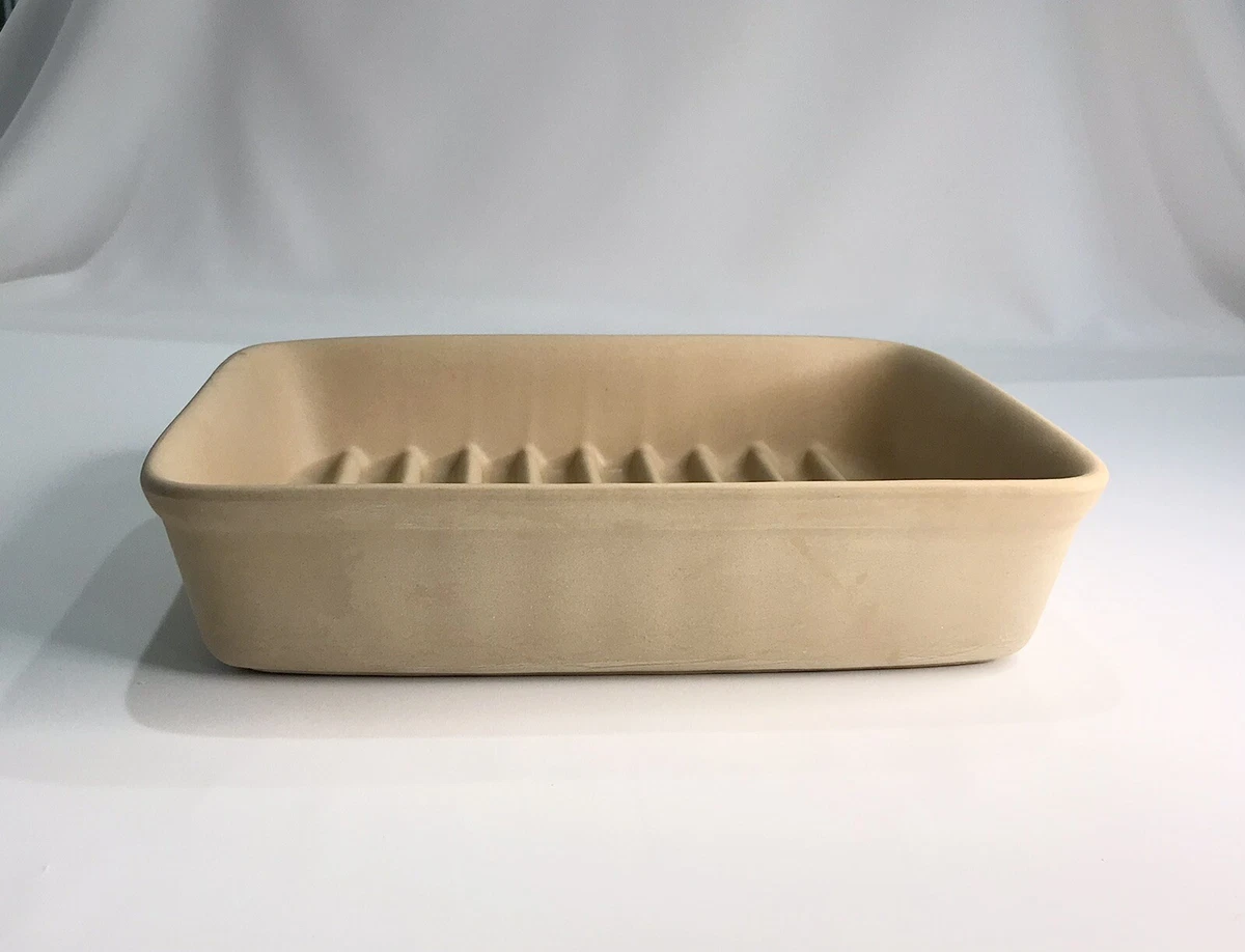 Pampered Chef Stoneware 9 Bacon Baker Stone Grill Pan 5142 Stoneware -Nice