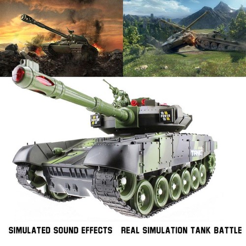 Big 17.3" / 12.6" Rc Tank Military War Tank Electric Car Remote Control Toy Gift - Picture 4 of 28