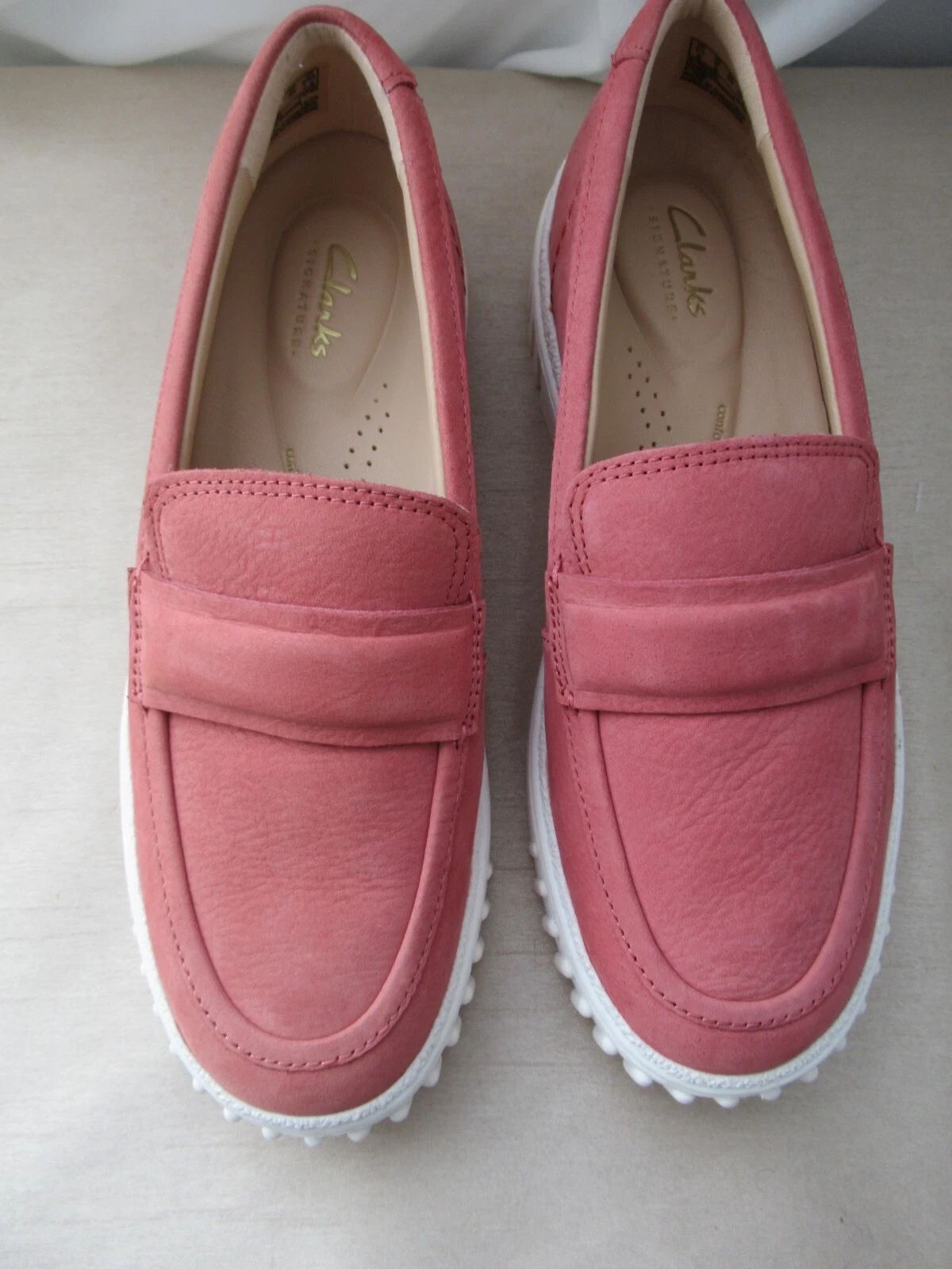 Mocassini Clarks Flatform Mayhill Cove in Dusty Rose taglia UK 5 5 nuovi con scatola