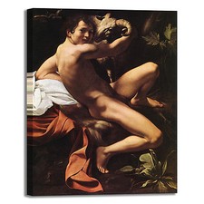 Caravaggio san Giovanni Battista 2 quadro stampa tela dipinto telaio arredo casa