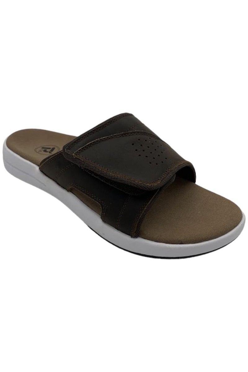 Propet Emerson Slide Sandals Mens 13M Brown Leather New Adjustable Strap Comfort Propet Emerson Men main image 2