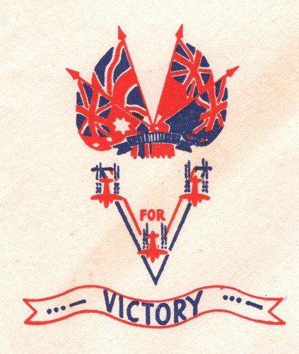 GB WW2 Cover UNION JACK FLAGS VICTORY *V* Envelope PATRIOTIC Propaganda XG9 - Picture 12 of 12