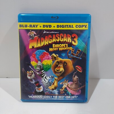 Madagascar 3: Europe's Most Wanted (Blu-ray/DVD Combo + Digital Copy) DVDs