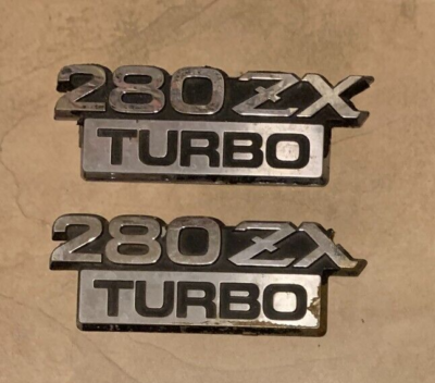 OEM Authentic Nissan Datsun 280ZX Fender Emblem Name Plate LOT 2