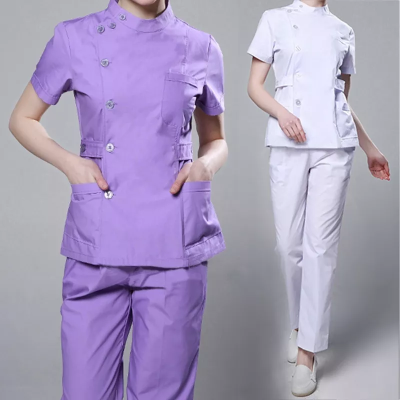 Women Medical Hospital Clinic Scrubs Doctor Set Uniform Nurses Work Clothes