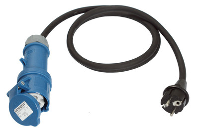 Caravan Camping Adapter 1,5m Kabel CEE 3-polig - 1 Schukostecker  (60486) #