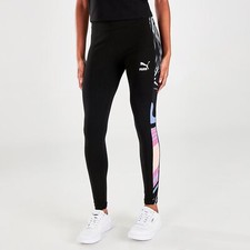 533363-01 Womens Puma Marbled T7 Leggings