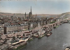 CPSM ROUEN LES QUAIS VUS DU PONT TRANSBORDEUR